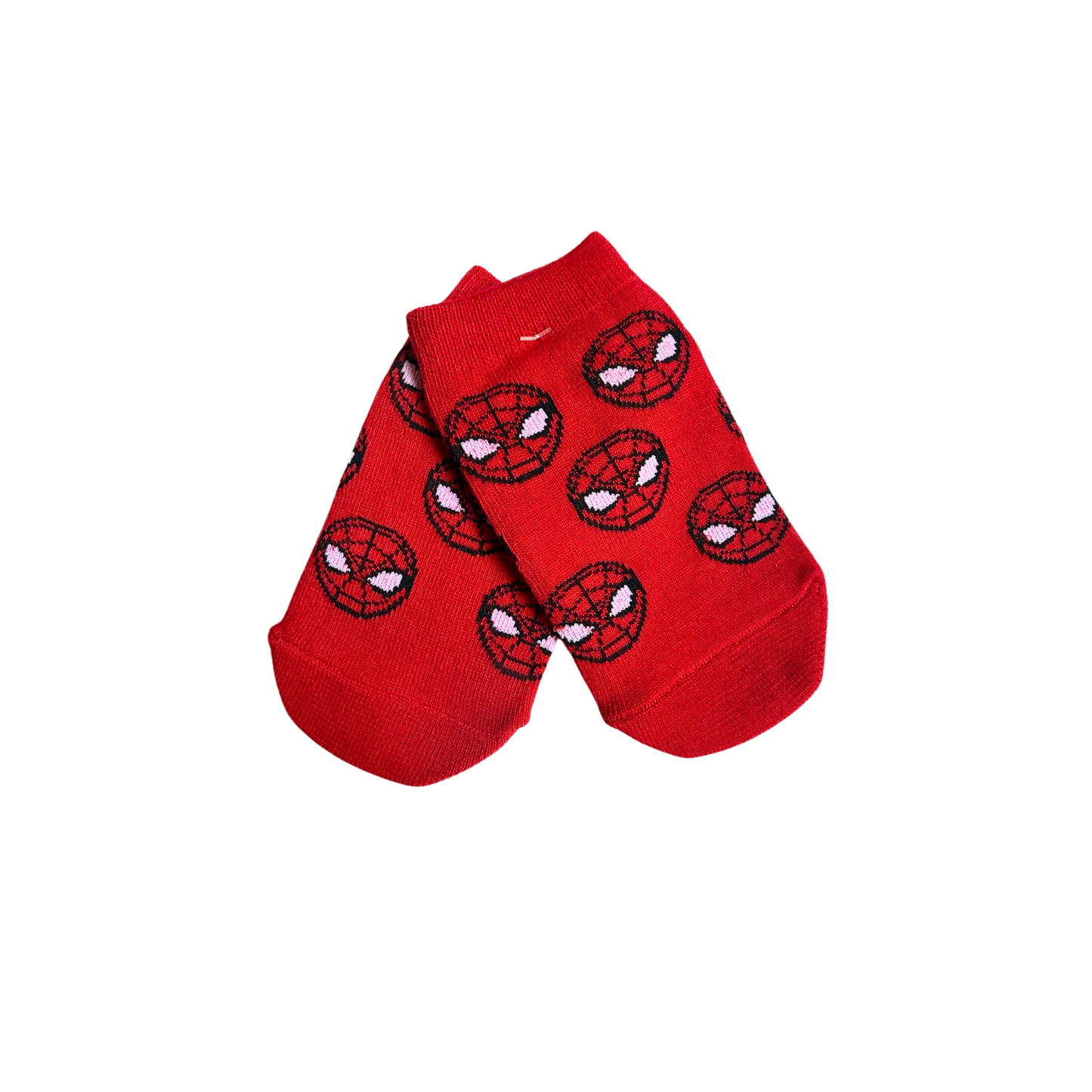 MEDIA ANIMADA INFANTIL CORTA ROJO HOMBRE ARAÑAS