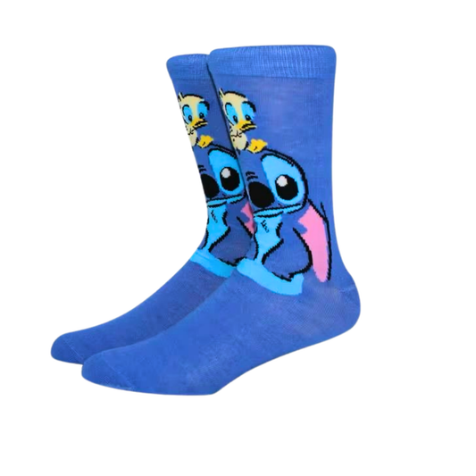 MEDIA MEDIANA AZUL STITCH POLLITO