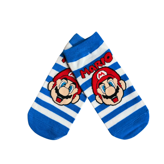 MEDIA TOBILLERA AZUL MARIO BROSS