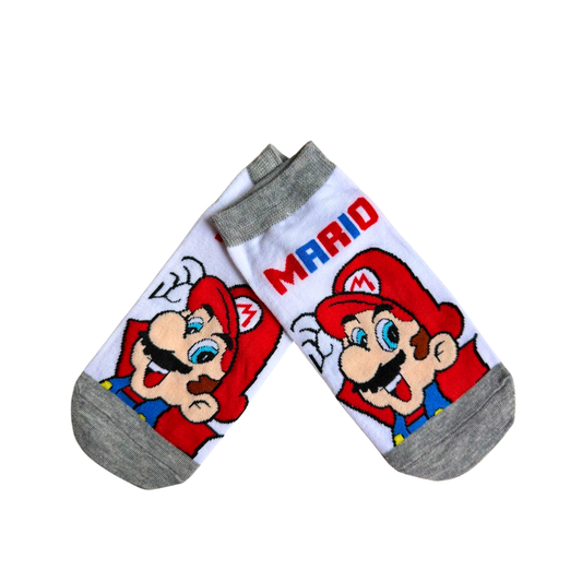 MEDIA TOBILLERA GRIS MARIO BROSS