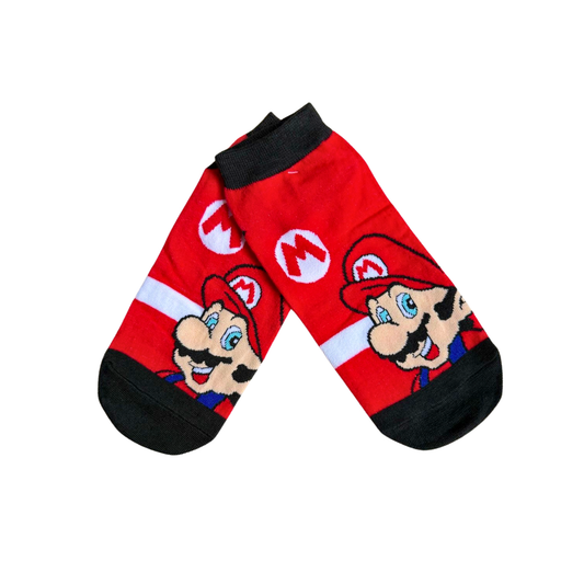 MEDIA TOBILLERA ROJA MARIO