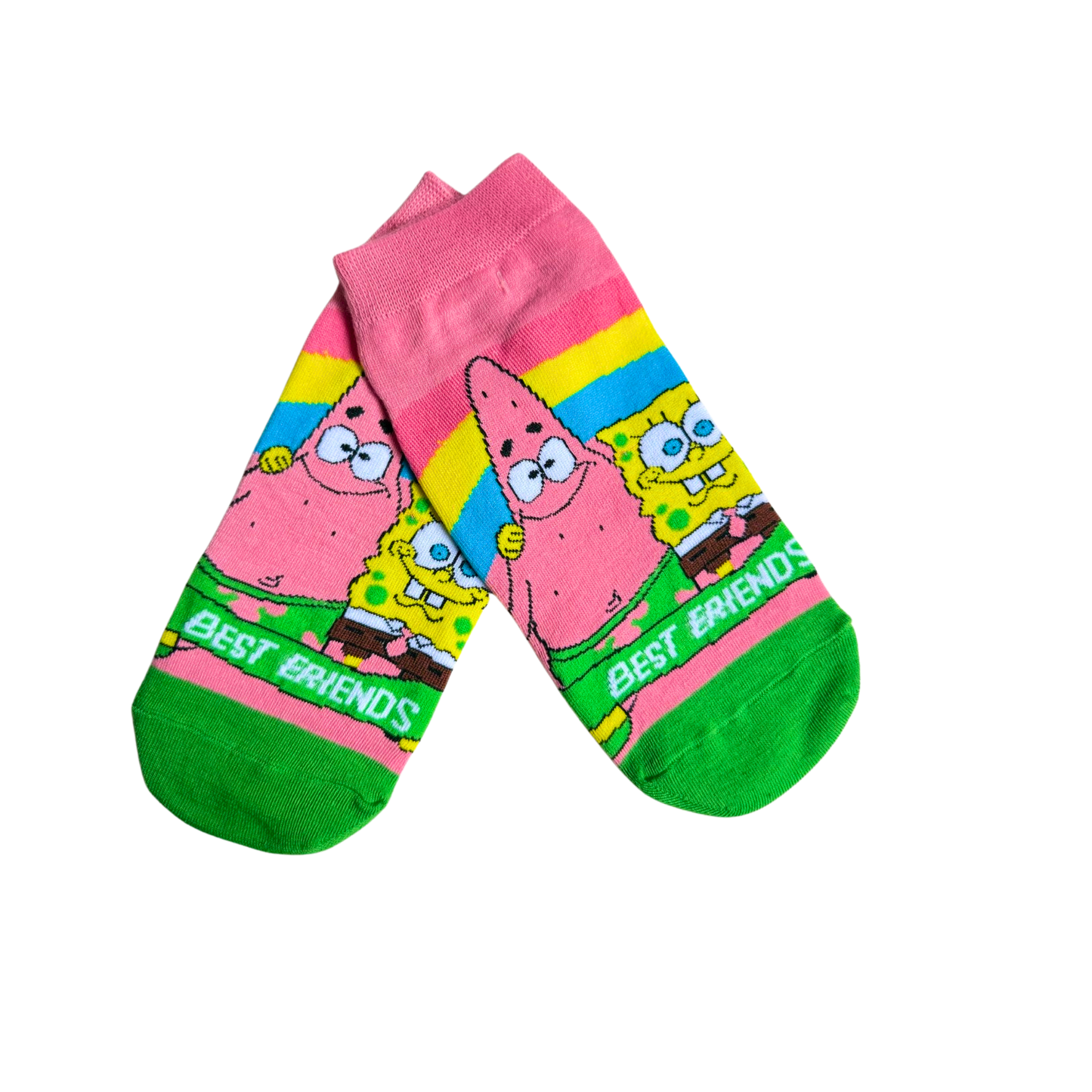 MEDIA TOBILLERA ROSA PATRICIO Y BOB ESPONJA